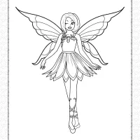 printable butterfly winged fairy coloring page