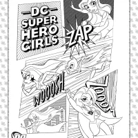 printable dc super hero girls coloring page