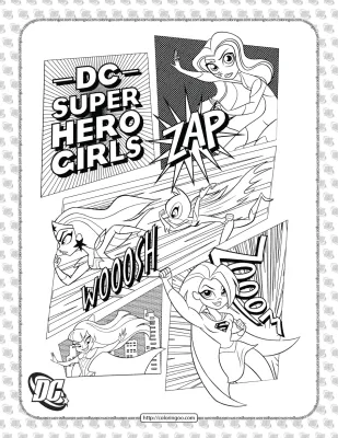 Printable DC Super Hero Girls Coloring Page