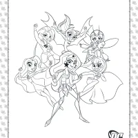 printable dc super hero girls coloring sheet