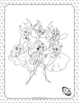 Printable DC Super Hero Girls Coloring Sheet