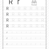 printable dotted letter r tracing pdf worksheet