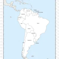printable map of south america countries worksheet