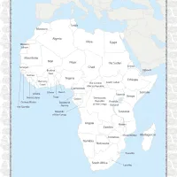printable map of the africa countries worksheet
