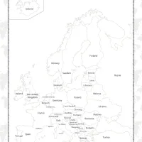 printable map of the europe countries worksheet
