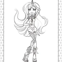 Printable Monster High Cleo De Nile Coloring Page 2 printable monster high cleo de nile coloring page