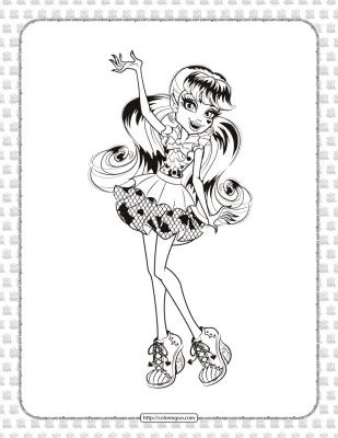 Printable Monster High Draculaura Coloring Page