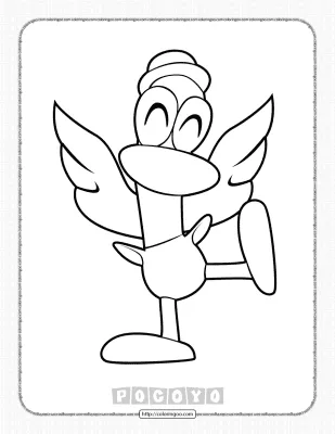 Printable Pocoyo Pato Coloring Pages