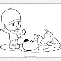 printable pocoyo and loula coloring pages