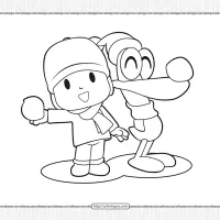 printable pocoyo and pato coloring pages