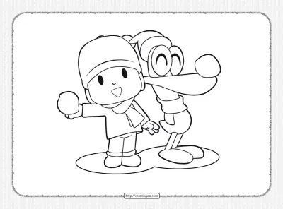 Printable Pocoyo and Pato Coloring Pages