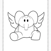 printable pocoyo elly coloring pages for kids