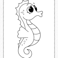 printable seahorse coloring pages for kids