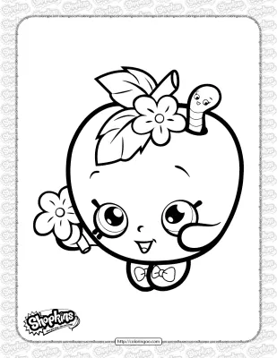 Printable Shopkins Apple Blossom Coloring Page