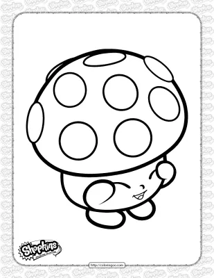 Printable Shopkins Miss Mushy-Moo Coloring Page