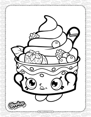 Printable Shopkins Yo-Chi Coloring Page