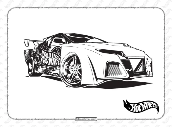 Printables Hot Wheels Coloring Sheet for Kids 1 printables hot wheels coloring sheet for kids