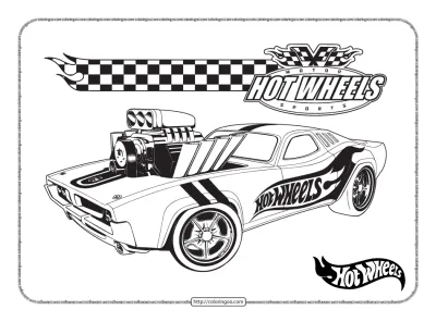 Printables Hot Wheels Pdf Coloring Pages