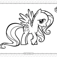 a sweet pony fluttershy pdf coloring page