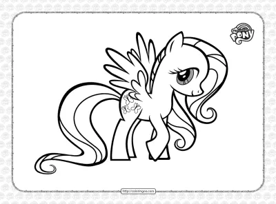 A Sweet Pony Fluttershy Pdf Coloring Page