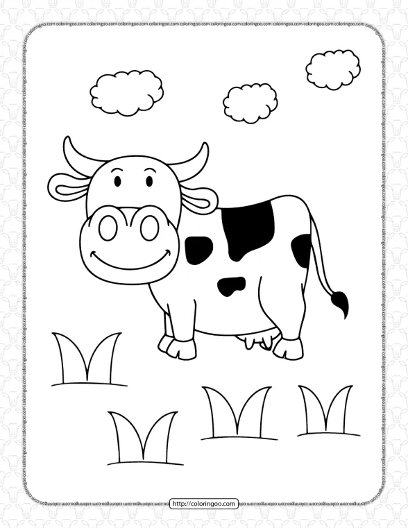Cow Pdf Coloring Pages 1 cow pdf coloring pages