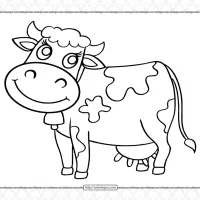Free Printable Animals Cow Coloring Page 13 free printable animals cow coloring page