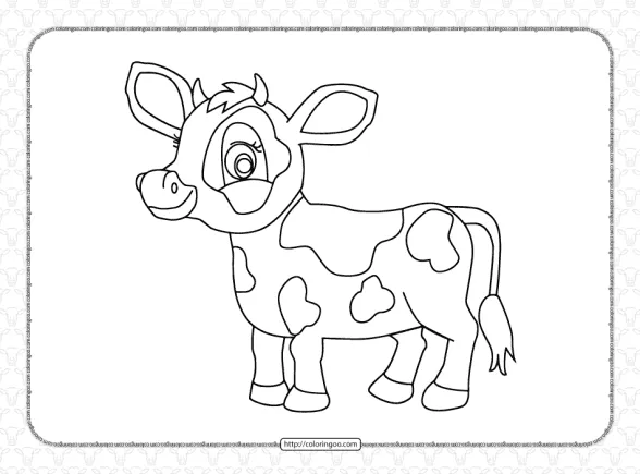 Free Printable Cow Coloring Page 1 free printable cow coloring page