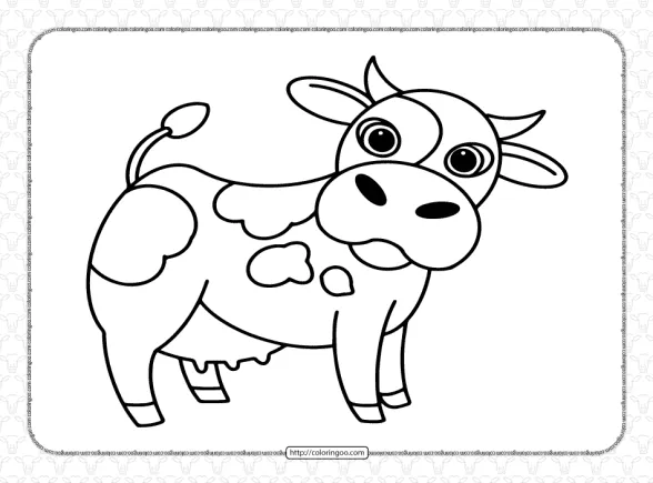 Free Printable Cute Cow Coloring Pages 1 free printable cute cow coloring pages