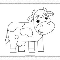 Free Printable Sweet Cow Coloring Page 7 free printable sweet cow coloring page