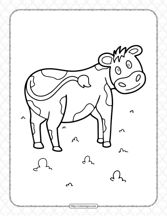 Funny Cow Coloring Page 1 funny cow coloring page