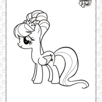 mlp fluttershy preparing for party coloring page