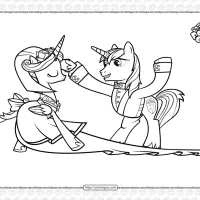 mlp princess cadance and shining armor coloring page