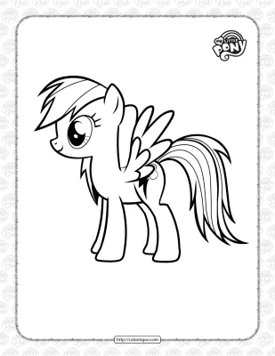 MLP Rainbow Dash Pdf Coloring Pages