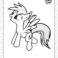 mlp rainbow dash ready to fly coloring page