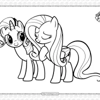 mlp rarity and fluttershy coloring page
