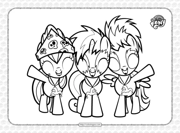 MLP The Show Stoppers Pdf Coloring Page 1 mlp the show stoppers pdf coloring page