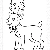 Printable Christmas Deer Coloring Page 19 printable christmas deer coloring page