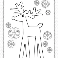 Printable Christmas Reindeer Coloring Page 18 printable christmas reindeer coloring page