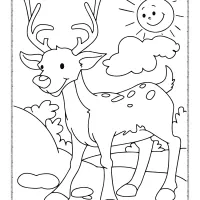 printable deer coloring page