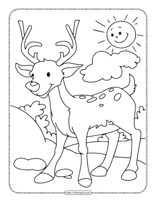 Printable Deer Coloring Page