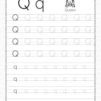 printable dotted letter q tracing pdf worksheet
