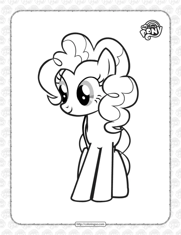 Printable MLP Pinkie Pie Pdf Coloring Page 1 printable mlp pinkie pie pdf coloring page