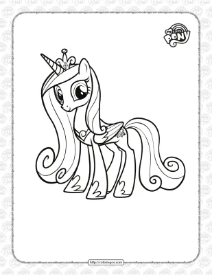 Printable MLP Princess Cadance Coloring Page