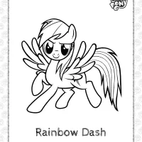 printable mlp rainbow dash coloring page