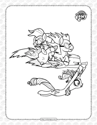 Printable MLP Sonic Rainboom Coloring Page