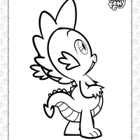 printable mlp spike coloring pages