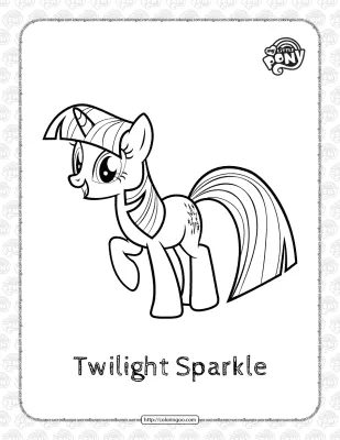Printable MLP Twilight Sparkle Coloring Page