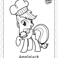 printable my little pony applejack coloring page
