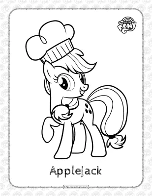 Printable My Little Pony Applejack Coloring Page