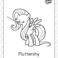 printable my little pony fluttershy coloring page